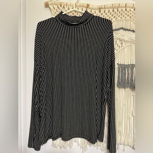Retroluxe stripe knit top